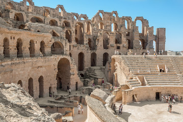 Ruined Colosseum in Tunisia, El Jem