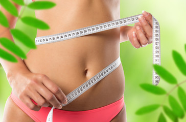 Woman with measure tape