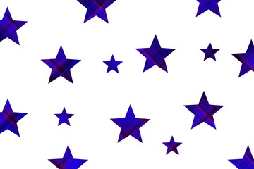 White background with dark blue and black checkered stars