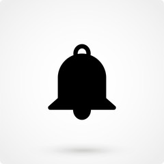 Bell icon, vector illustration. Flat design style