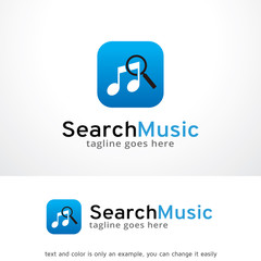 Search Music Logo Template Design Vector, Emblem, Design Concept, Creative Symbol, Icon