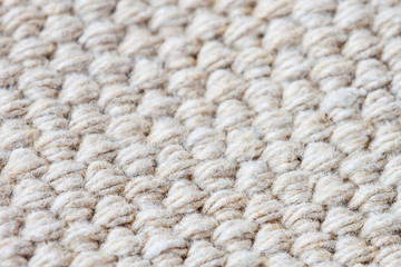Rough jute sackcloth, burlap texture. Fabric jute pattern close-up. Textile background for design