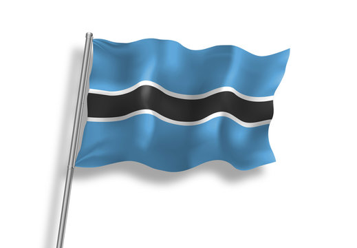 Drapeau du  Botswana en qualit&eacute; vectorielle 
