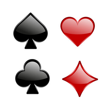 Vector playing card suit icons
