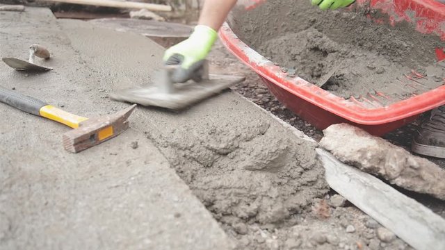 Renovating concrete pavement in home / budget DIY version.