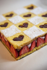 Strawberry cream cake