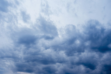 white fluffy clouds in the blue sky