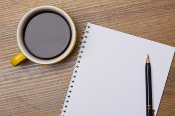 notebook on the table