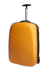 Orange suitcase for travel