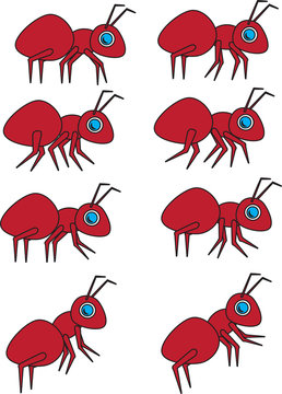 Collection Of Cartoon Ants