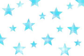 Obraz premium White background with cyan and white checkered stars