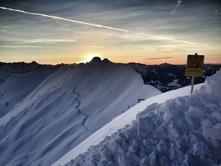 Sunset in the alps