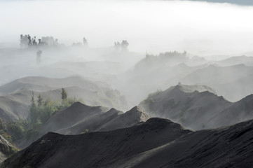 Naklejka premium Góra Bromo Vulcano znajduje się w Parku Narodowym Bromo Tengger Semeru