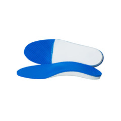 orthopedic insoles on white background