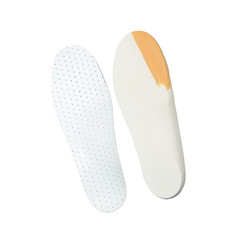 orthopedic insoles on white background