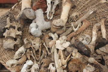 Voodoo paraphernalia, Akodessawa Fetish Market, Lomé, Togo / This market is located in Lomé, the capital of Togo in West Africa and is is largest voodoo market in the world. 