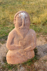 Medieval tombstone BalBal near Tokmok, Kirgistan,
