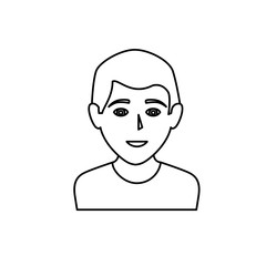 young man avatar character vector illustration design