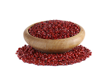 Red beans isolated on white background
