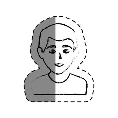 young man avatar character vector illustration design