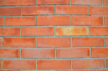 Brown bricks are constructing the wall