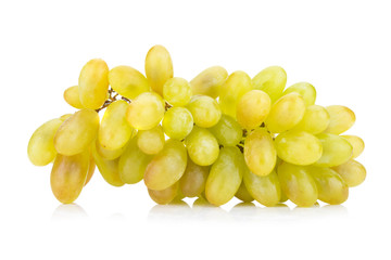green grapes isolated on white background