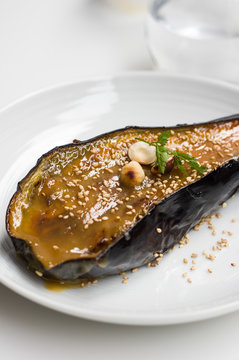 Aubergine rotie sesame