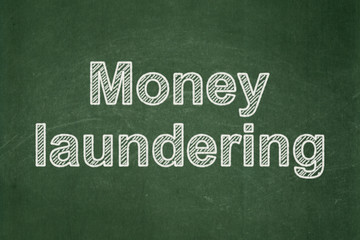Obraz premium Money concept: Money Laundering on chalkboard background