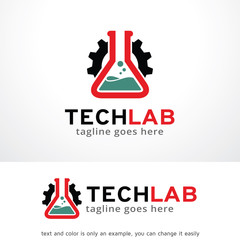 Tech Lab Logo Template Design Vector, Emblem, Design Concept, Creative Symbol, Icon