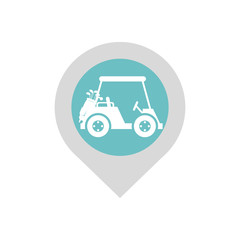 golf cart isolated icon vector illustration design