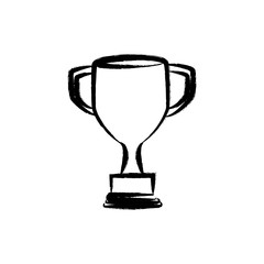 trophy cup isolated icon vector illustration design