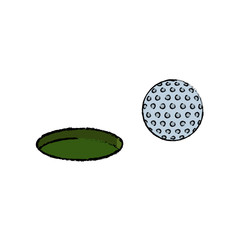 golf sport ball isolated icon vector illustration design