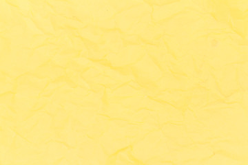 yellow crumpled paper texture background