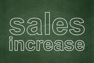 Marketing concept: Sales Increase on chalkboard background