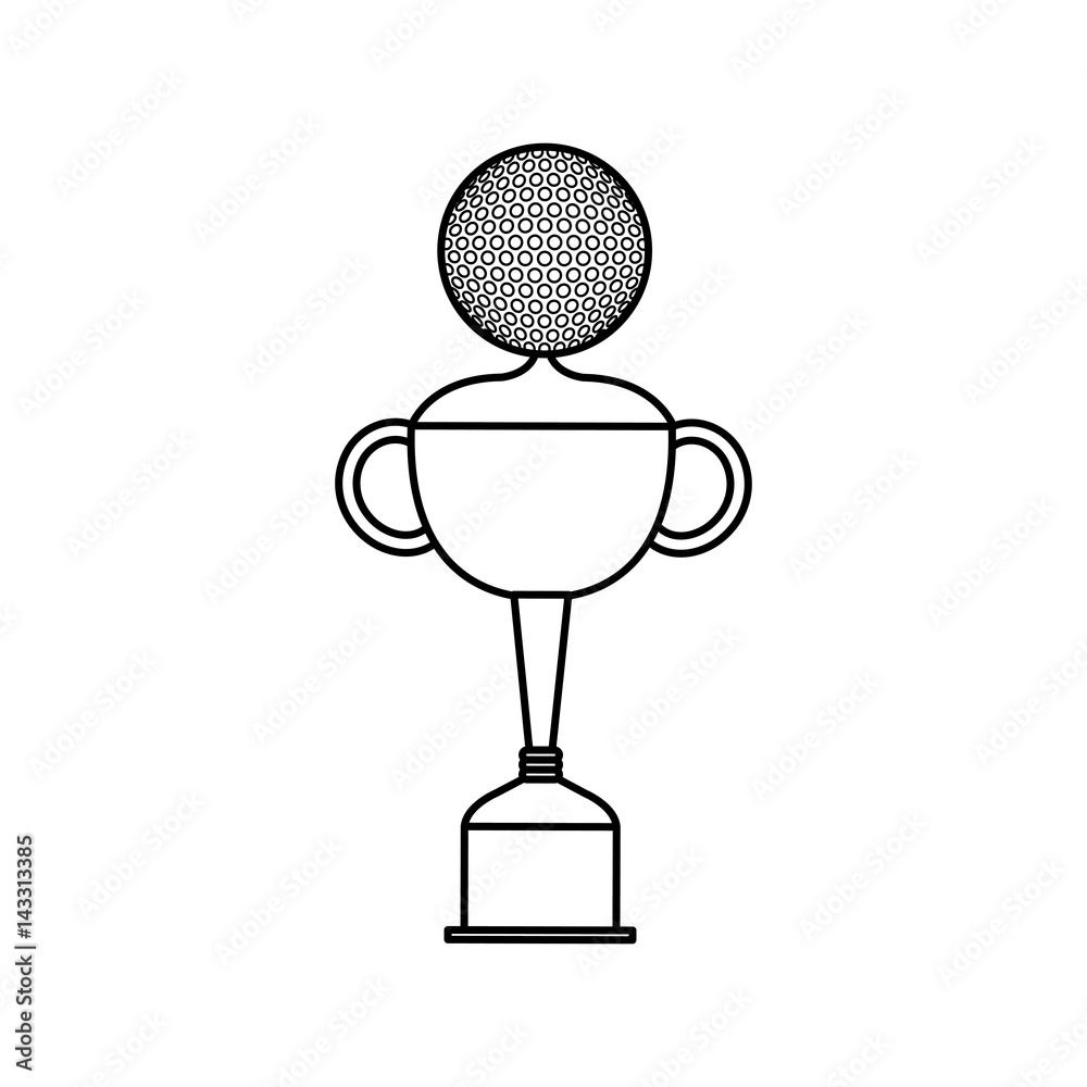 Wall mural trophy golf isolated icon vector illustration design