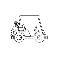 golf cart isolated icon vector illustration design