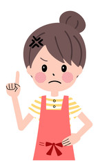 エプロン　女性