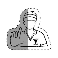 golf player avatar icon vector illustration design