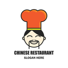 chinese restaurant / chinese food logo with text space for your slogan / tagline, vector illustration