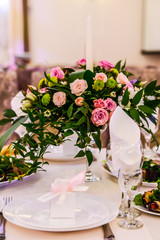 Wedding bouquet of different flowers