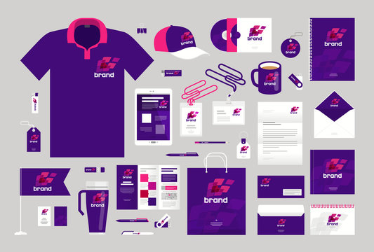 Business design. Corporate identity template. Logo, label, brand promotion. Vector illustration