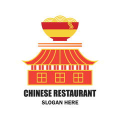 chinese restaurant / chinese food logo with text space for your slogan / tagline, vector illustration