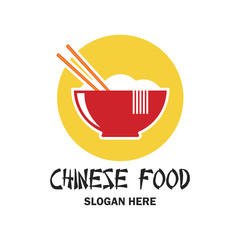 chinese restaurant / chinese food logo with text space for your slogan / tagline, vector illustration