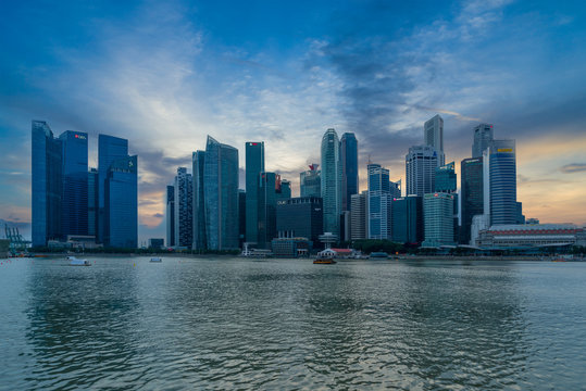  Singapore Cityscape Financial building