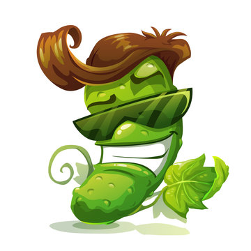 Cucumber character icon.