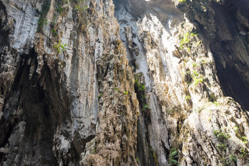 Huge stalactites in the Batu Caves  Kuala Lumpur Malaysia