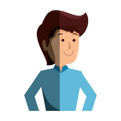young man avatar character vector illustration design