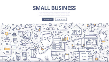 Small Business Doodle Concept