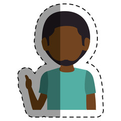 young man avatar character vector illustration design