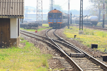Railroad at Lampang Province, Thailand.